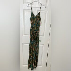 Kohl's Vibrant Green and Blue Floral Romper